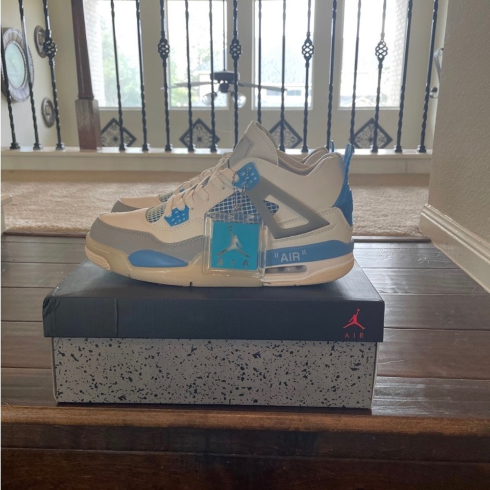Jordan 4 “off white” Military Blue Concept